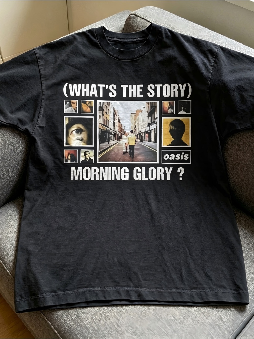 Oasis black band Women Men T-shirt Unisex